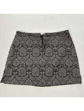 Y2K Charlotte Russe Gray Damask Mini Skirt – Women’s XS/S